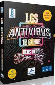 8. Sınıf LGS Antivirüs Ders Ders TAM KAPANMA Başarı Kampı Paraf Yayınları