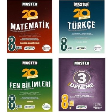 Okyanus 8. Sınıf LGS Master Türkçe Matematik Fen Genel Deneme SETİ